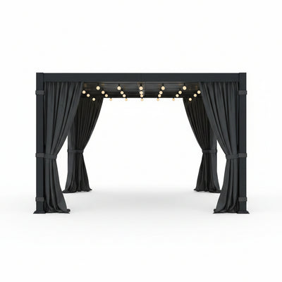 10' X 12' Pergola with Adjustable Louvered Roof and Aluminum Frame