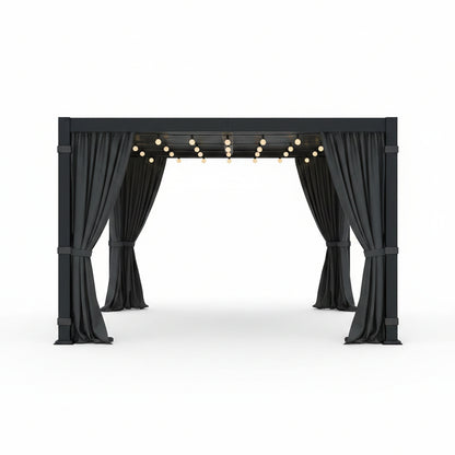 10' X 12' Pergola with Adjustable Louvered Roof and Aluminum Frame