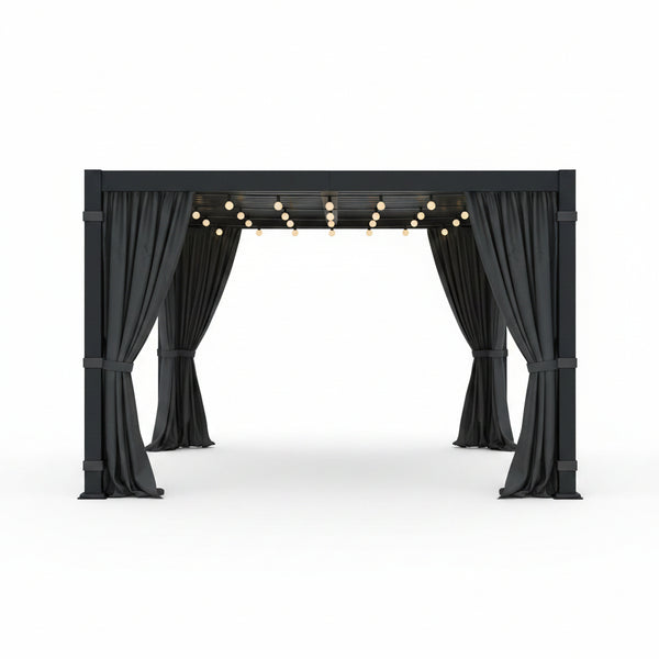 10' X 12' Pergola with Adjustable Louvered Roof and Aluminum Frame